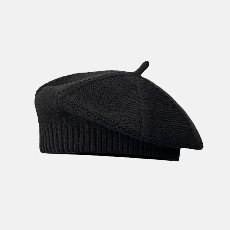 Knitted Beret Women Autumn Winter Hats For Women Painter Cap Keep Warm Retro Korean Solid Flat Cap Boina Winter Beanies New