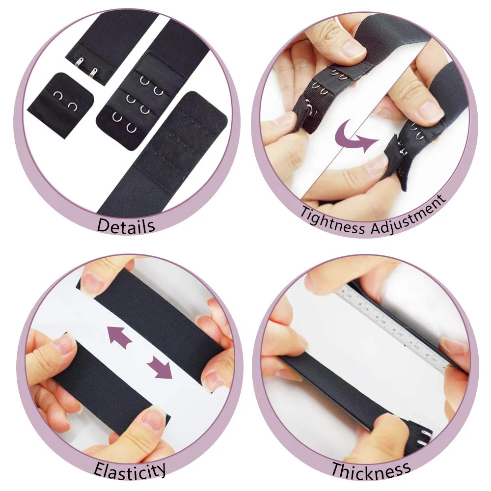 4-teiliges Perückenzubehör, verstellbares Gummiband, verstellbare Perückenbänder mit Haken für Lace-Front-Perücke oder DIY-Einsatz