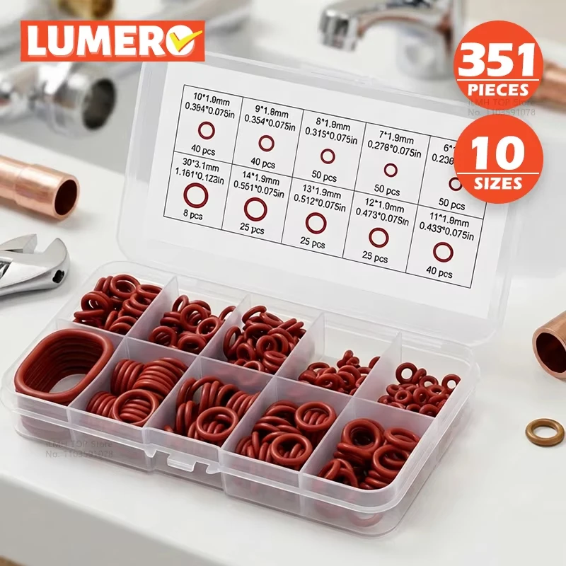 Silicone O Ring Set 10 Größen Öl und Hitzebeständig Gummi Dichtungsring Dichtungsdichtung Universelles Ersatzteil für Autoreparatur Wasserhahn Sanitär Rohre Luft Gasleitungen Haushalt und Industrie ZubehörRunde Dichtun – Detail 8