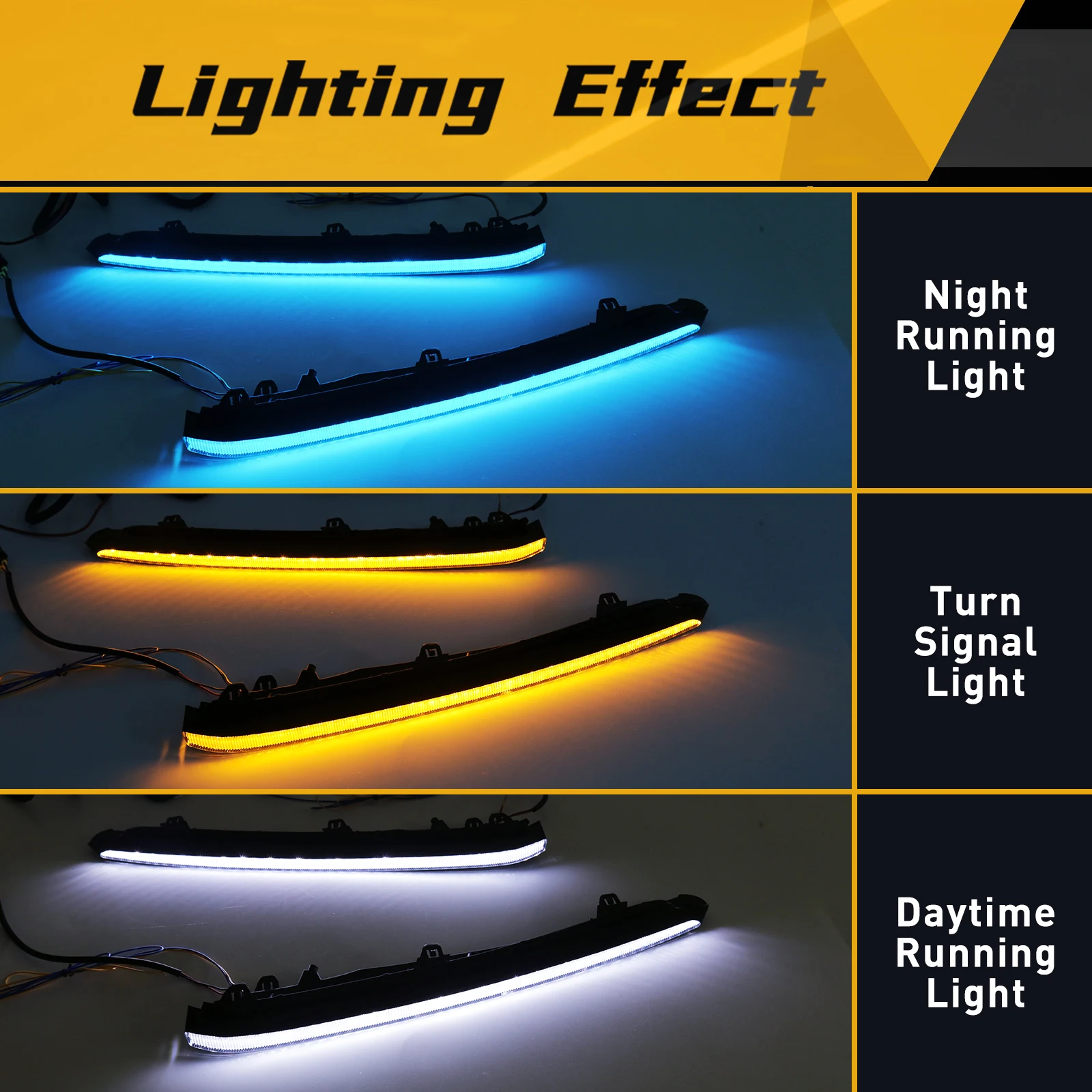 LED Car Light For Mazda 6 2018 2019 2020 2021 DRL Daylight Yellow