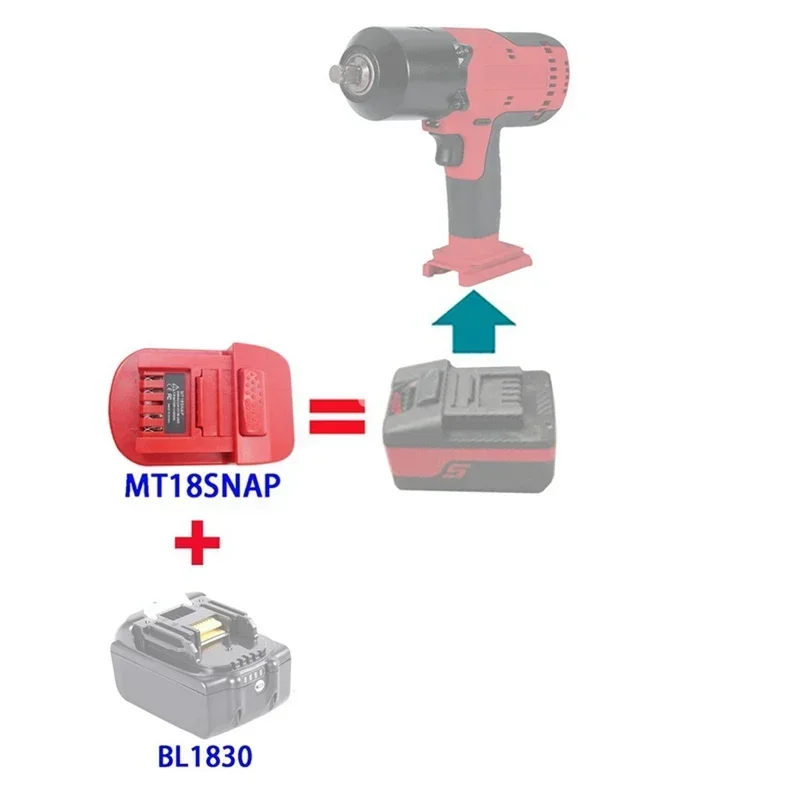 MT18SNAP Adapter Converter，For Makita 18V Lithium Battery Convert To for Snap on 18V CTB8185 CTB7185 CTB8187 Tool Easy Install