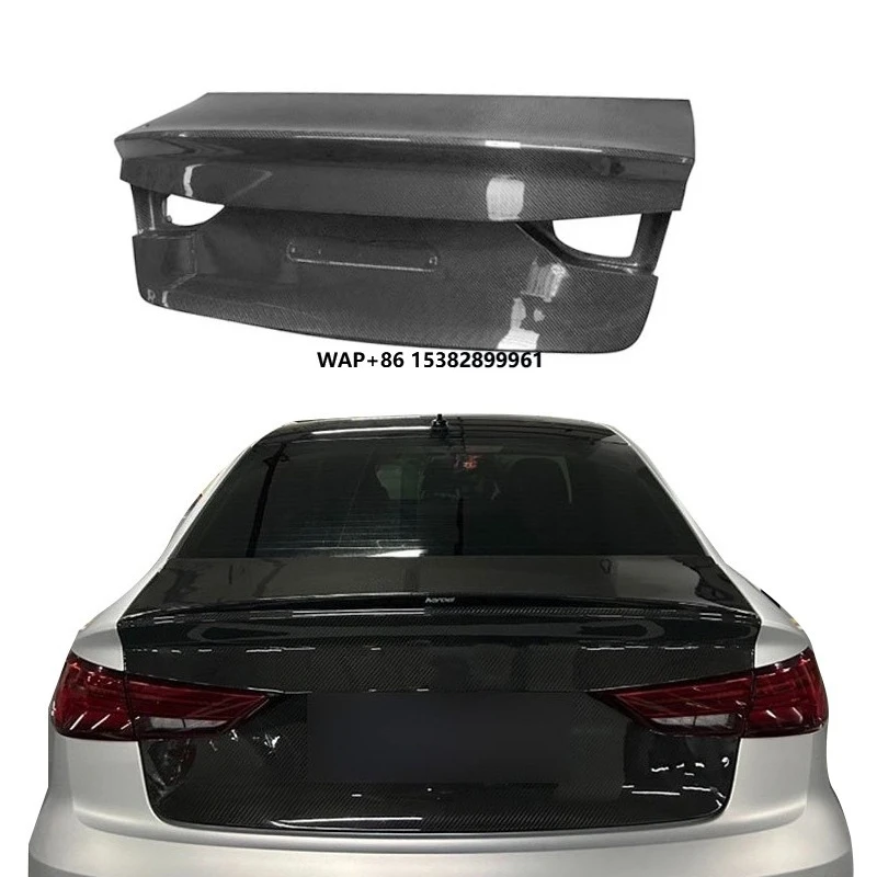 

BENSNEES Customized Car Auto Parts Black Real Carbon Fiber Rear Trunk for A3 Upgrade