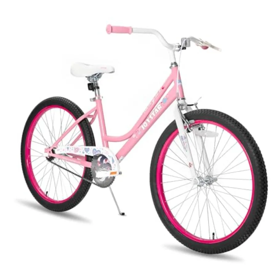 Bicicleta para niñas de 20 pulgadas para niños pequeños y edades de 2 a 13 años con ruedas de entrenamiento, soporte de freno de mano, 12, 14, 16, 18, 20 y 24 pulgadas