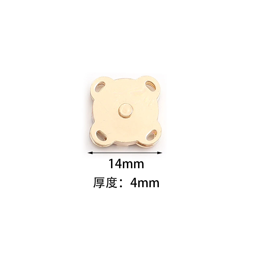 10Pcs 14mm Magnetic Snap Button Metal Invisible Sew on Button Lock Clasps Fasteners For Purse Bags Clothes Craft DIY Accessories