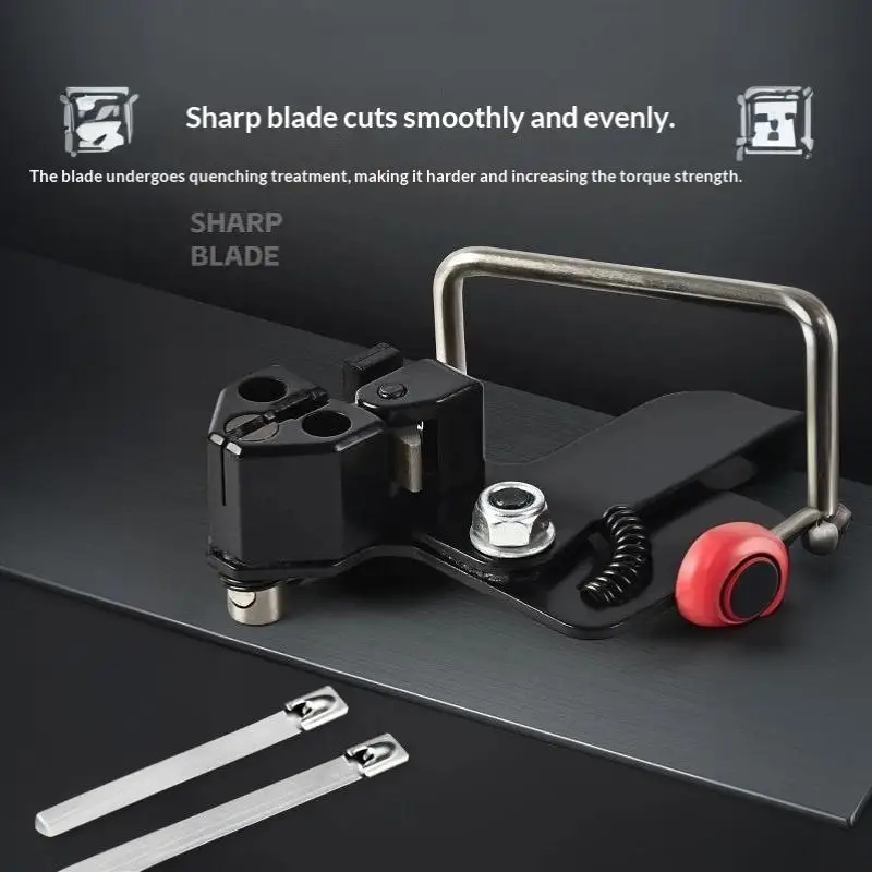 Automatic Zip Tensioning Tool Heavy Duty Cable Tie Plier Labor Saving for 2.4-4.8mm Ties Electrician Industrial Repair Use