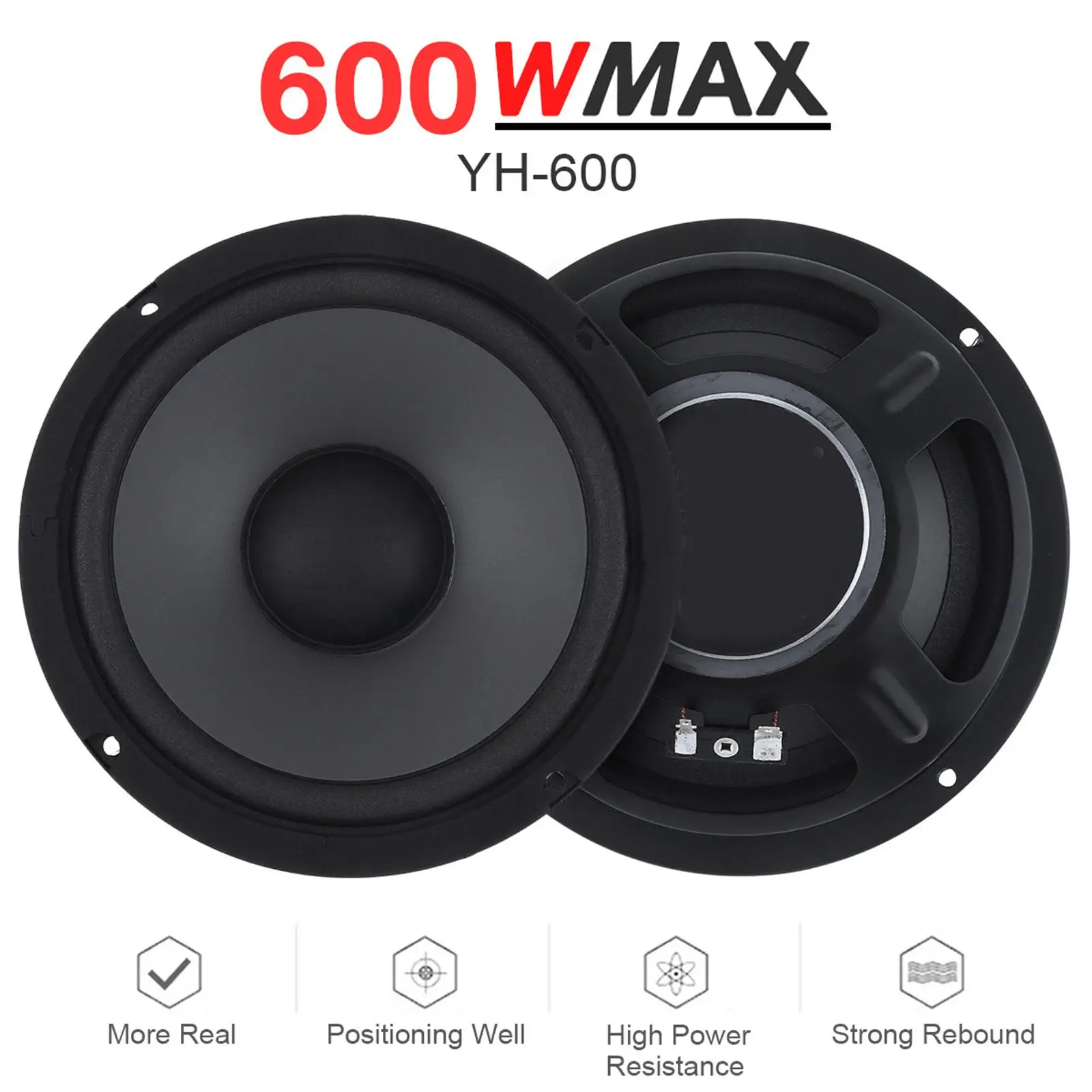 Automotive Coaxial Speaker 165mm Car Audio Tweeter Bass Woofer Set for High Quality Sound Upgrade in Cars