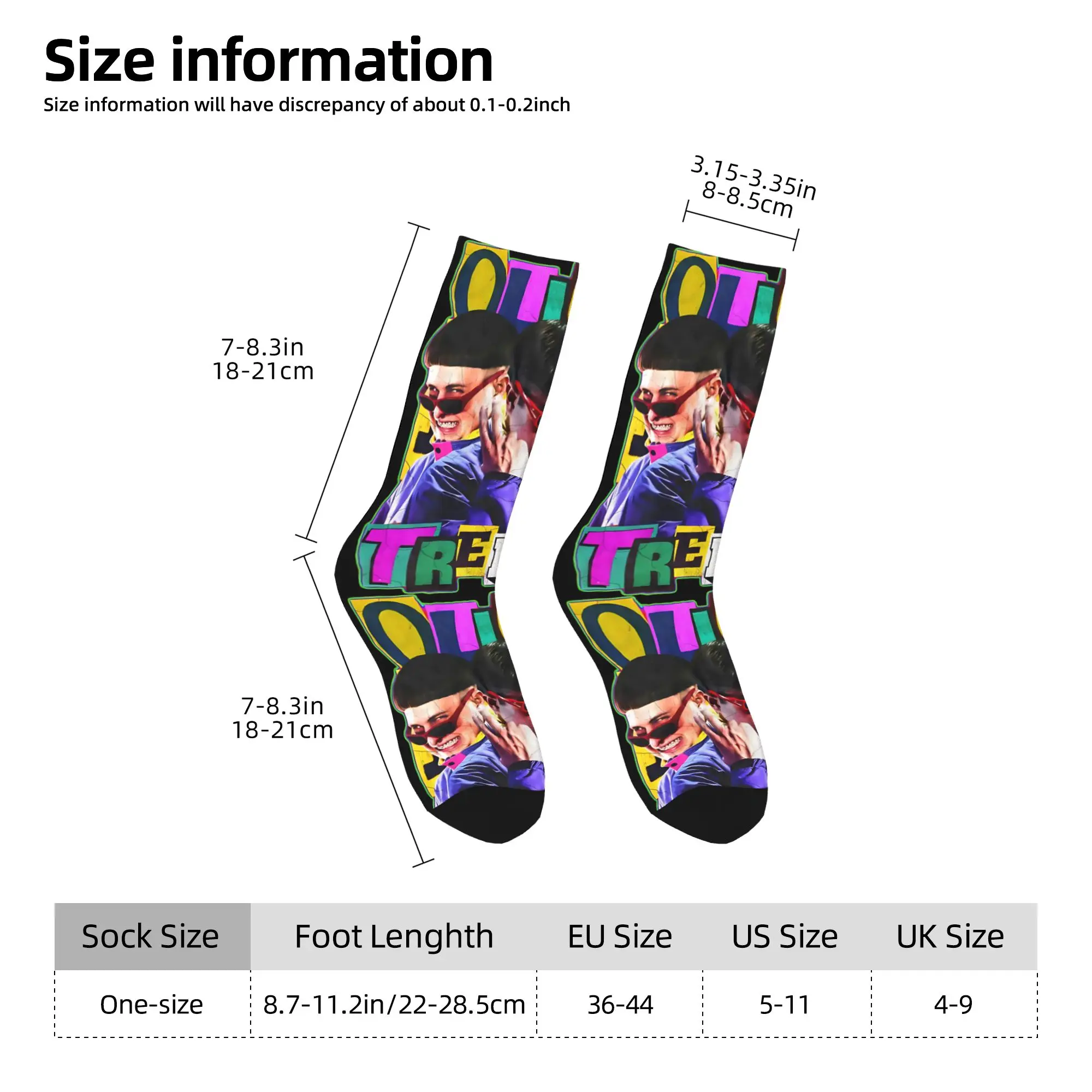 Fashion Oliver Tree Rapper RIP Soccer Socks  Polyester Long Socks for Unisex Breathable