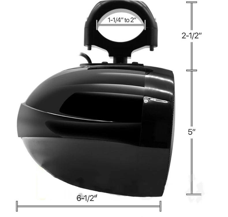 Portable Waterproof Marine MP3 Player 12V Bluetooth Audio Receiver USB for Boat UTV ATV Motorcycle