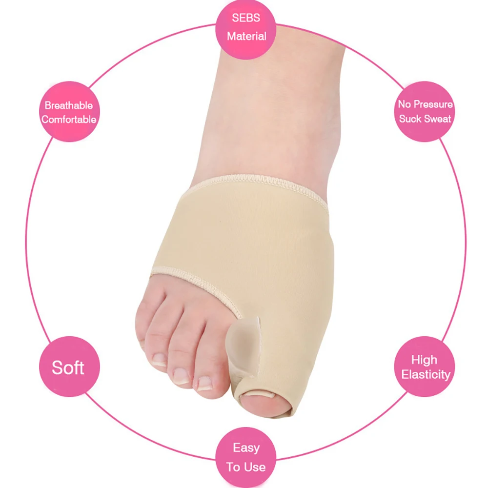 2 قطعة كبير العظام تو جبيرة ورم مستقيم مصحح القدم باديكير جورب ل أروح قدم الرعاية حامي أدوات العناية بالقدم #5