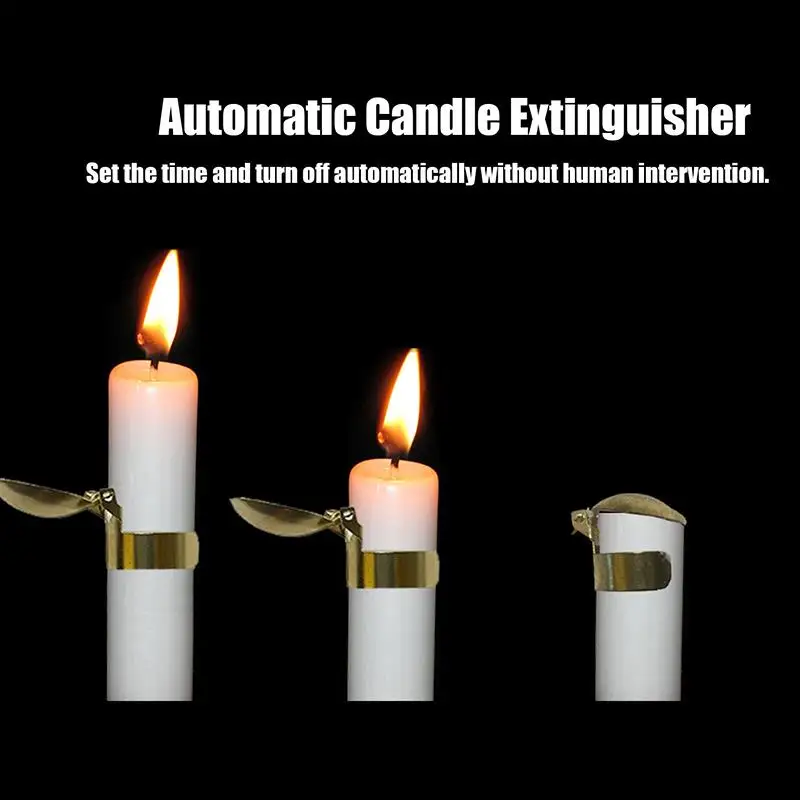 

Automatic Candle Fire Snuffer Candle Cover Candle Wick Flame Extinguishing Safely Clip Home Care Indoor Mini Fire Trimmer Tool