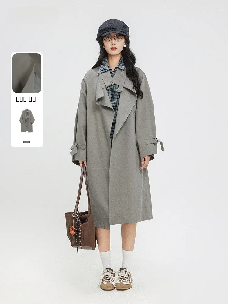 

Long Simple Korean Sle Memory's Start Point Women's Coat Autumn 2025 New Arrival Cotton 00% Commute Friendly Faion Outer...