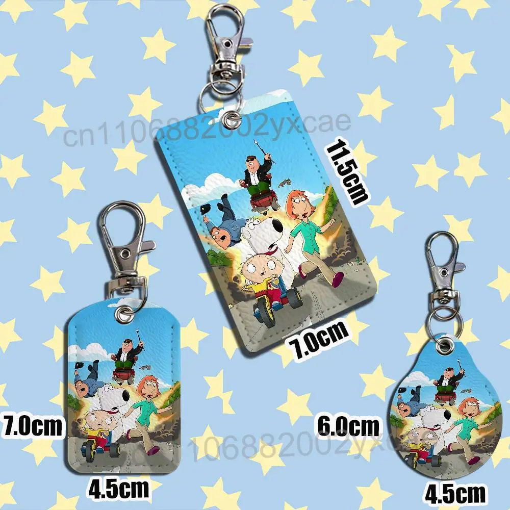 cute Stewie Griffin Family Guy Card Holder Keychain Key Ring Door Lock Access Protective Case For Security Gift