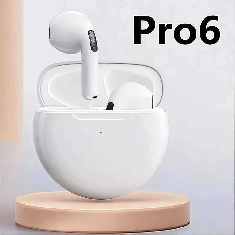 Factory Direct Pro6 Bluetooth 5.3 TWS Earbuds Multi Macaron Color ENC HD Call Touch Half In Ear 25H Playtime Gift Wireless Earph
