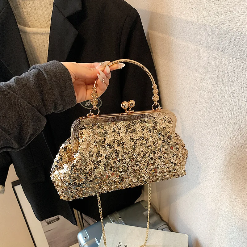 

Trendy Crossbody Bags for Women Shoulder Bags Fashion Sequin Shell Chain Casual Purse and Handbags Designer Bags Сумка Женская