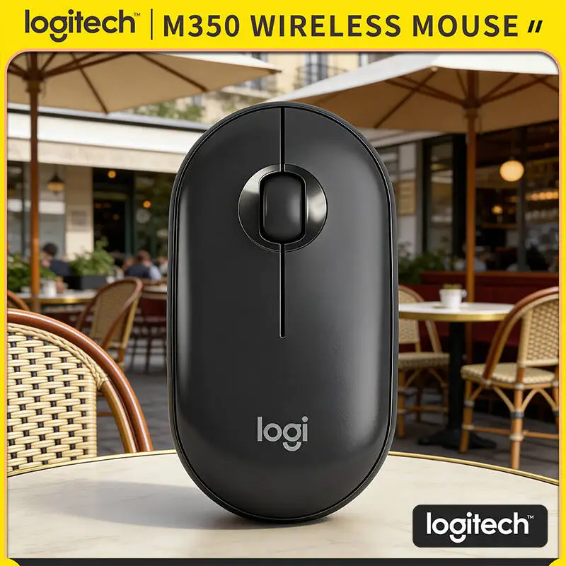 

Портативная офисная мышь Logitech M350 — ультратонкая, бесшумная, с функцией прокрутки, Bluetooth и USB, радиус действия 10 м, совместимость с различными системами