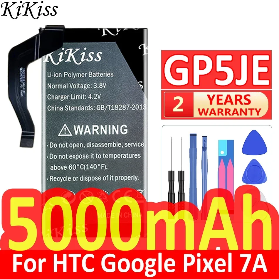 5000mAh KiKiss Powerful Battery GP5JE For HTC Google Pixel 7A