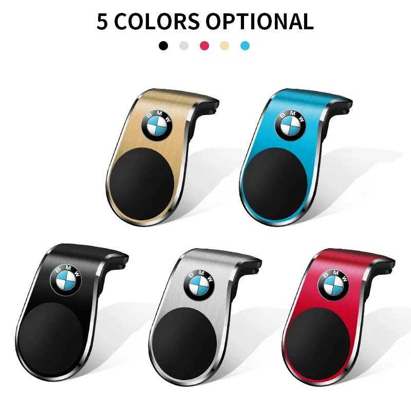 Car Logo Mobile Metal Magnetic Car Phone Holder Accessories For BMW 1 2 3 4 5 6 7 Series GT I4 I3 I8 IX X2 X3 X4 E34 E36 E90 E46