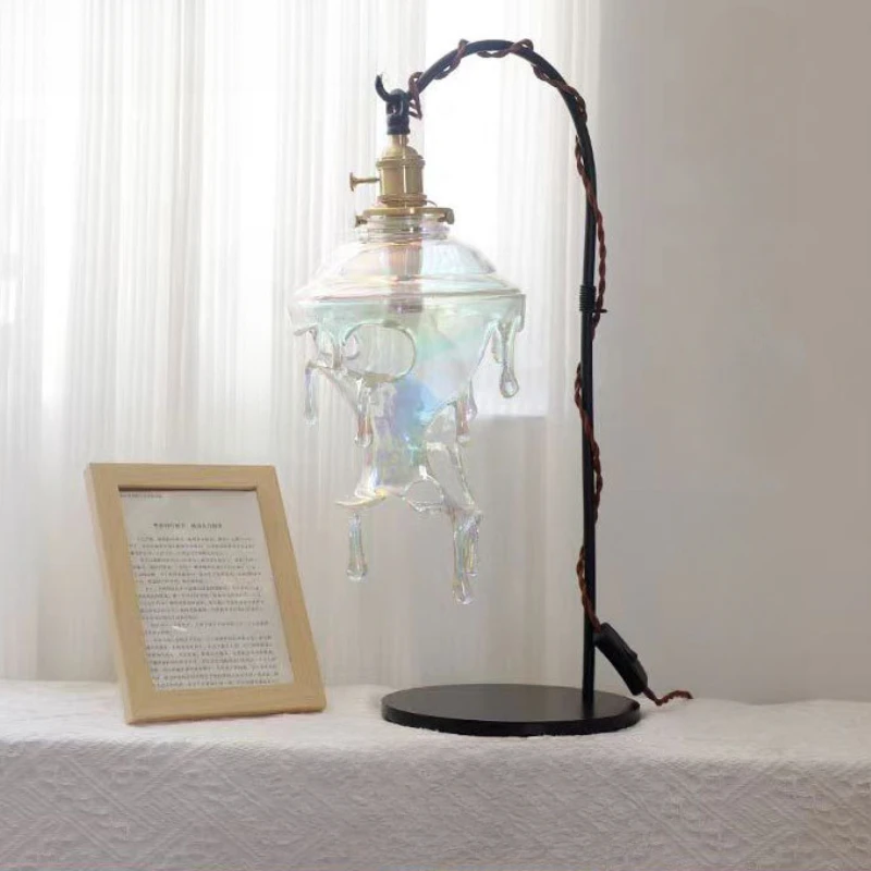 

Medieval Creative Waterdrop Desk Lamp Personalized Artist Living Room Decoration Atmosphere Bedroom Bedside Lamp