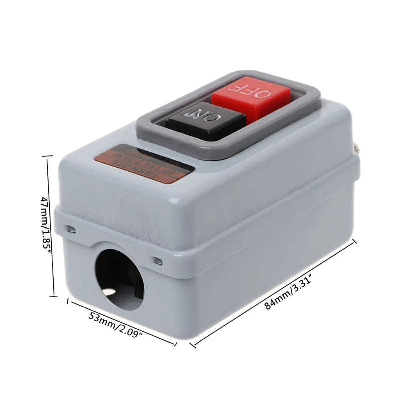 TBSN-315 380V 15A 2.2KW BẬT/TẮT Công tắc nút nhấn nguồn tự khóa 3 pha