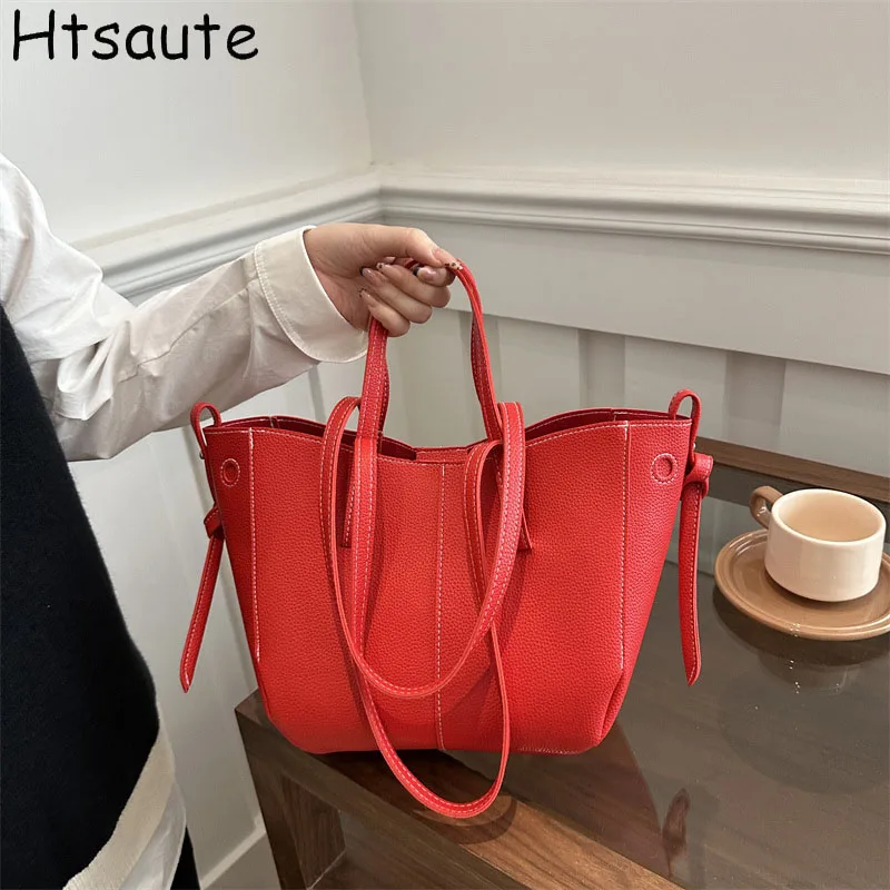 

Solid Color Crossbody Bags Outer Bag for Outdoor Travel and Vacation Waterproof PU Leather Handbag Convenient Folding Beach Bag