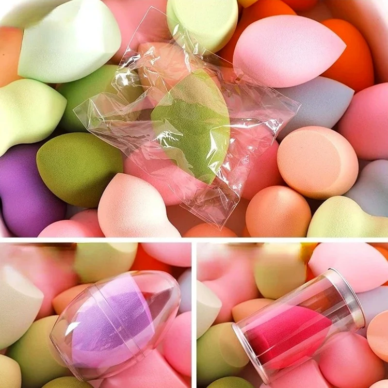 Esponja cosmética en forma de gota de agua, esponja para base de maquillaje, herramientas de cuidado facial de belleza, accesorios, Cosméticos de Maquillaje, uso seco y húmedo, 1 ud.