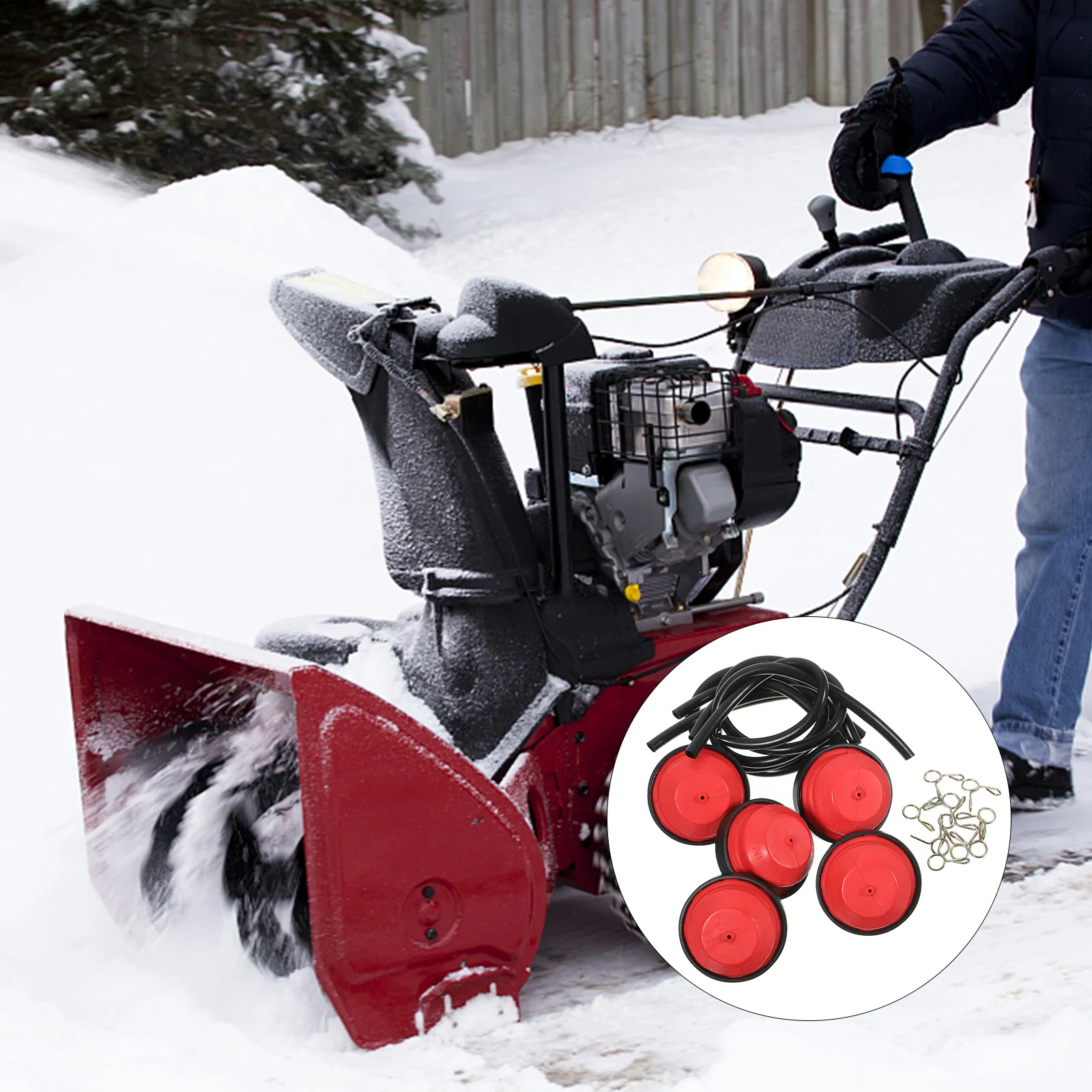 

1Set Heavy Duty Snow Blower Primer Bulb Wear Resistant Replacement Part for Snow Thrower Efficient Operation Reliable