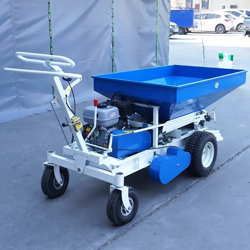 Hot Sales Self-propelled compost spreader Double disc lawn spreader Wide-area rotary garden fertilizer spreader