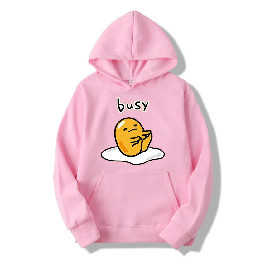 Sanrio Gudetama Men Women Hoodies Casual Hip Hop Streetwear Long Sleeves Sweatshirts Boys Girls Autumn Tops Coats Sanrio Keroppi