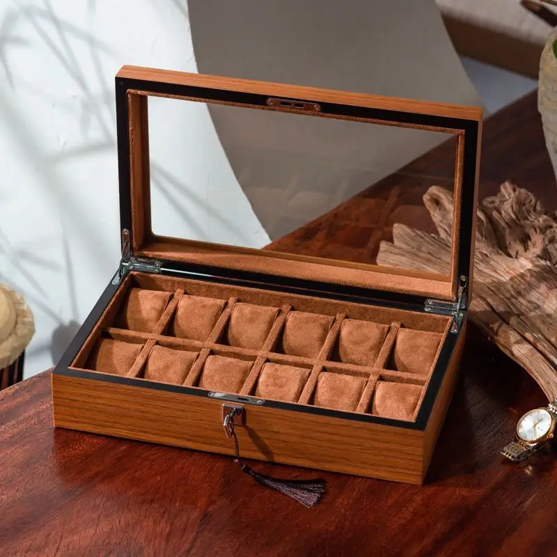 New Wood Watch Display Boxes Case Fashion Watch Storage Holder Mens Mechanical Watch collection