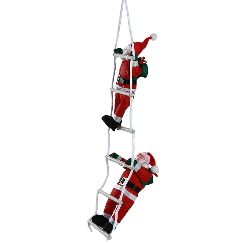 Christmas Santa Claus Climbing Ladder Doll Christmas Tree Hanging Decoration Indoor Door Wall Christmas Pendant New Year Gifts