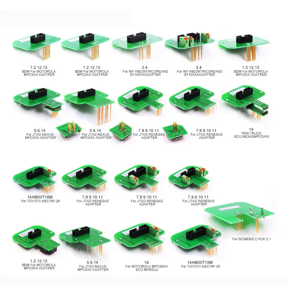 22pcs BDM Adapters Full Set BDM Frame for K-TAG K-ESS FGTECH BDM100 Probe Adapter LED ECU RAMP Chip Tuning Tool Jtag Renesas