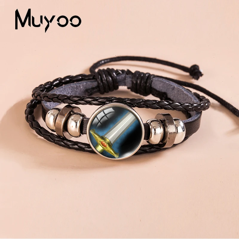 2023 New World of Warcraft Leather Bracelet WOW Alliance Horde Snap Button Bracelets Glass Dome Photo Bangles For Men