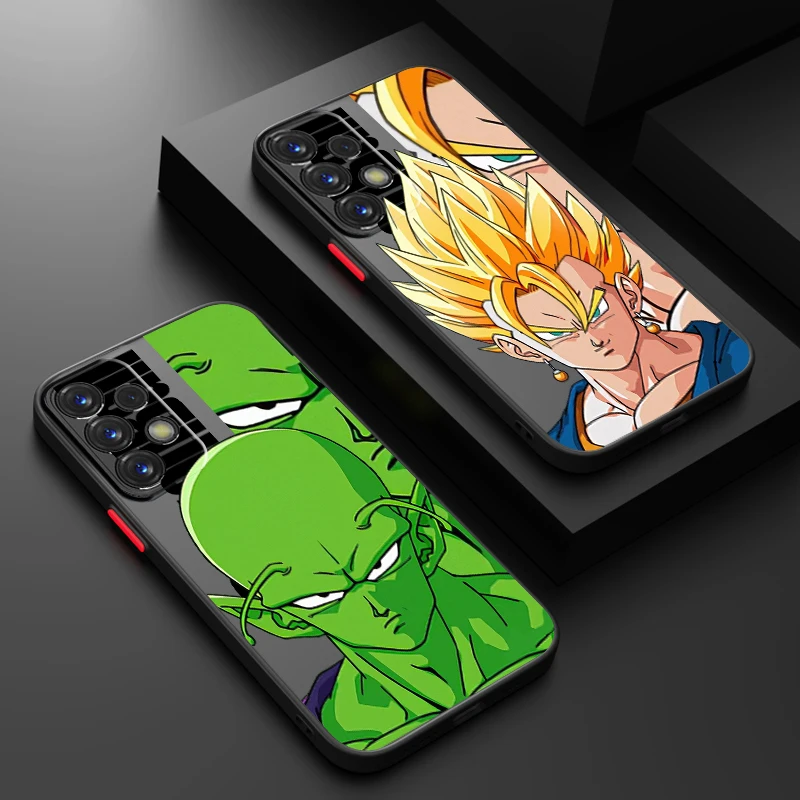 D-Dragon Ball Goku Cute Art Frosted Translucent For Samsung A53 A52 A33 A32 A51 A71 A21S A13 A73 A50 A22 A12 5G Cover