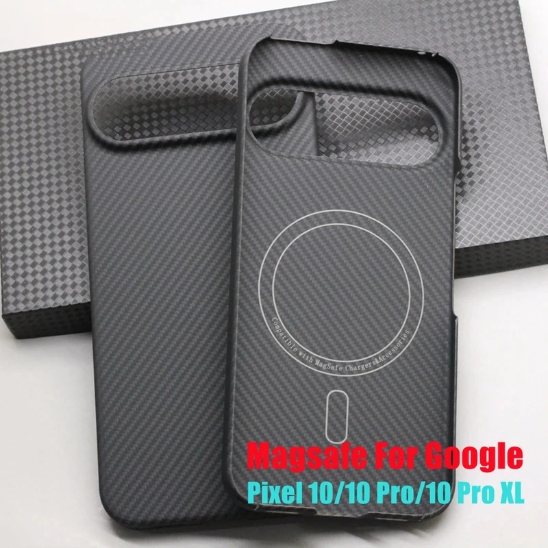 

For Google Pixel 10/10 Pro/10 Pro XL Case, 600D Aramid Carbon Fiber Magnetic Cover, Ultra-Thin Slim Protective Phone Case