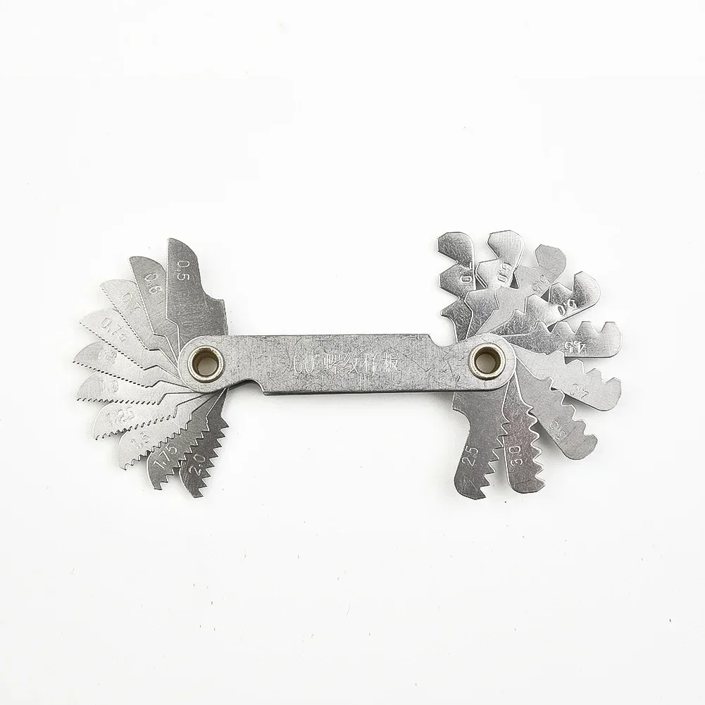 

55/60 Degree Metric Inch Thread Plug Gauge Gear Tooth Screw Pitch Gauges Measuring Metric & Whitworth Pitch 20 Blades Folding