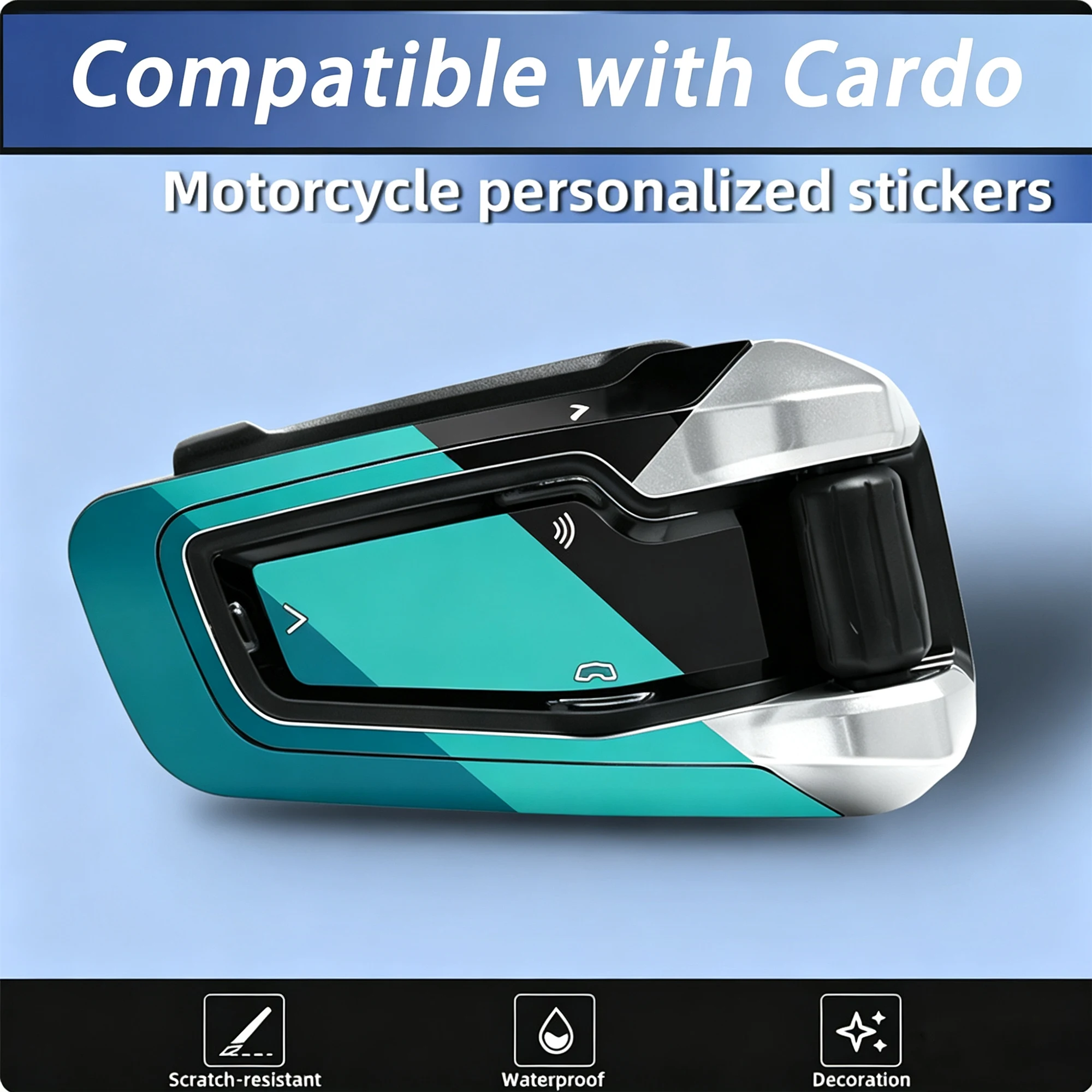 Adesivo Protetor Impermeável Compatível com Fones de Ouvido Bluetooth Cardo para Motocicletas - Capa Decorativa