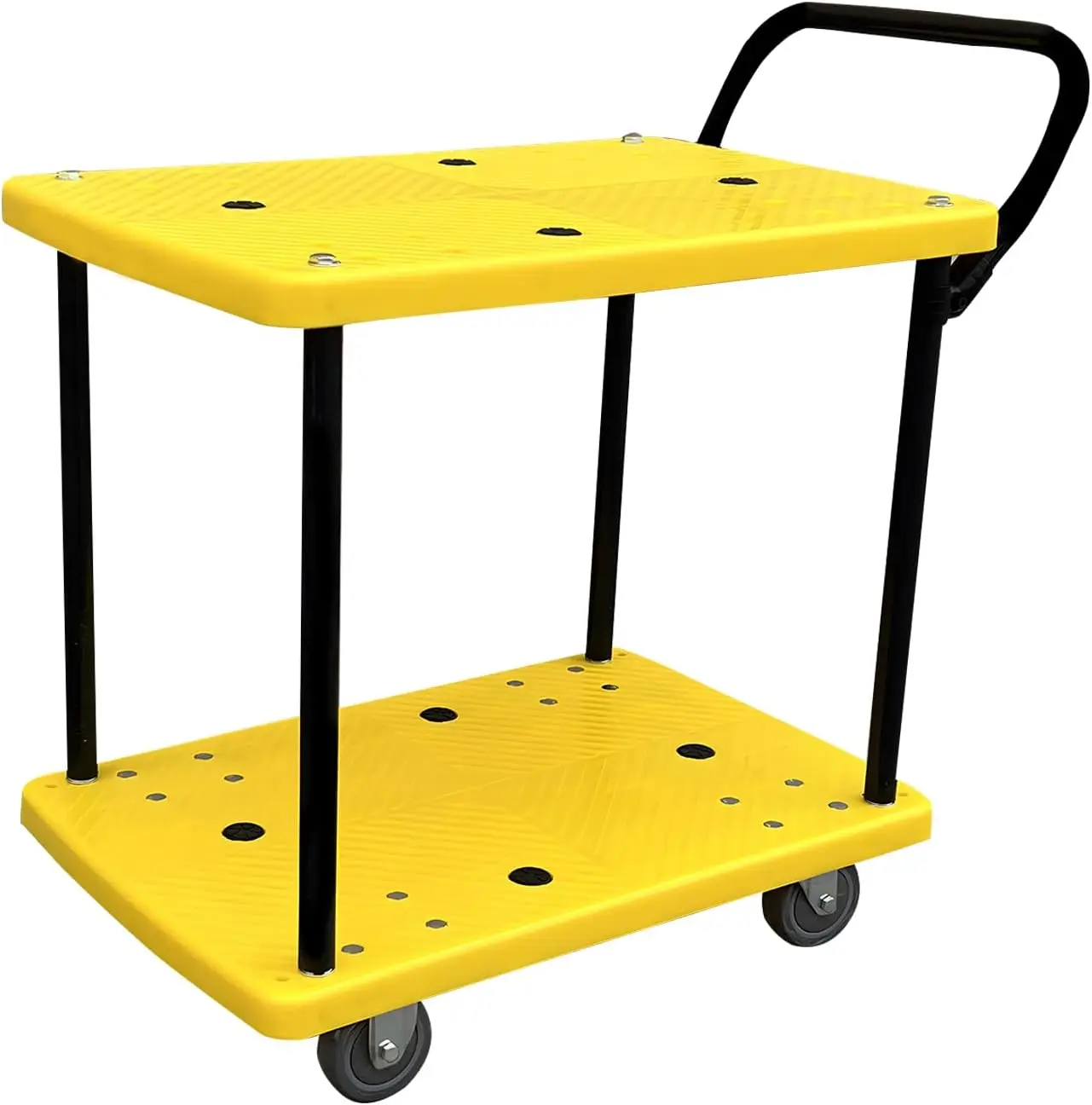 Push Cart Dolly with Swivel Wheels, Moving Platform Hand Truck, Multi Flatbed Cart, Utility Platform Cart for Easy Transport and