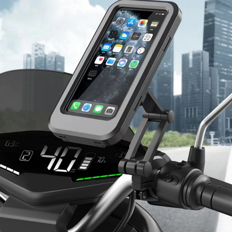 1PC Bicycle Adjustable Motorcycle Cellphone Holder GPS 360° Swivel Waterproof Motorcycle Bike Mobile Phone Holder Support