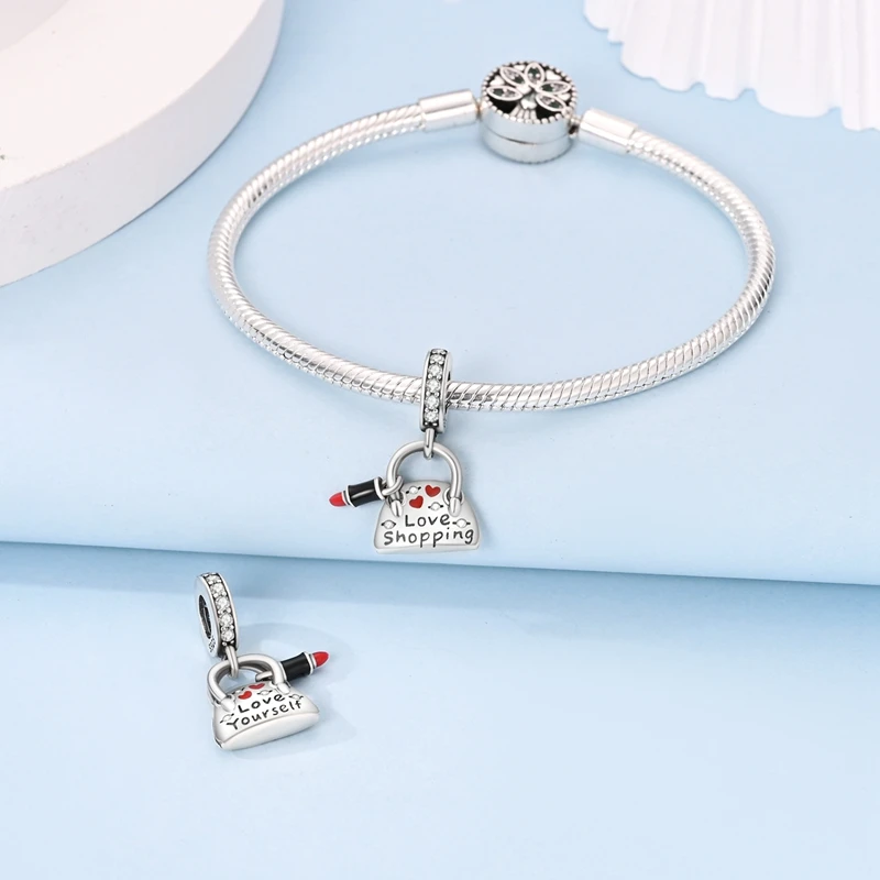 سحر الأصلي 925 فضة اليد قلادة عيون زرقاء الخرز صالح سوار المرأة مجوهرات Diy غرامة هدية الإكسسوار