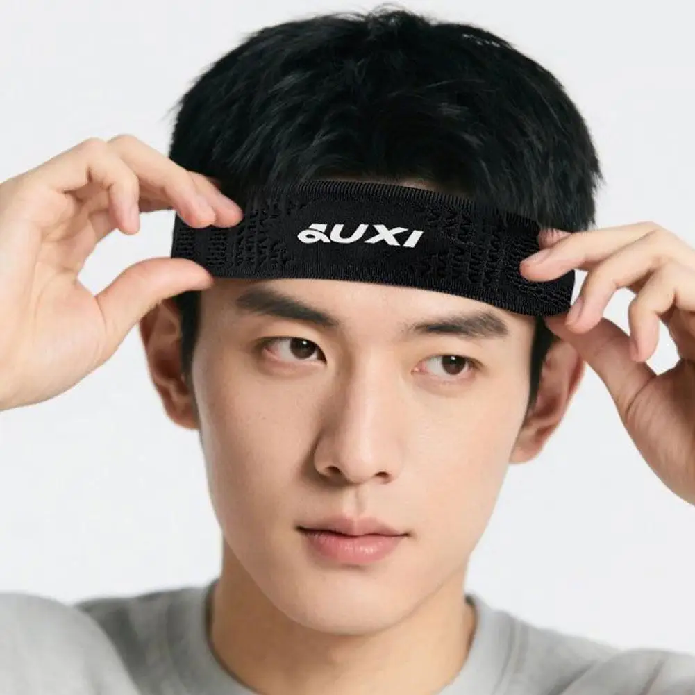 

1pcs Men Sport Elastic Headbands Thick Non-Slip Sweatband Gym Breathable Women Sports Fitness Basketball Men Yoga Headband C7O5
