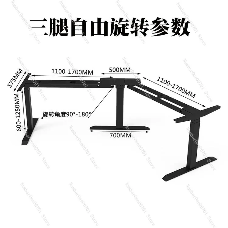 Electric Lifting Table Corner L-Type Computer Desk Standing Desk