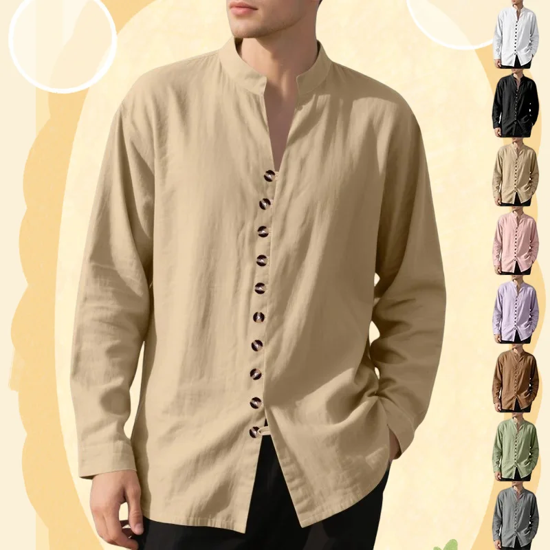 

Men's Beach Vacation Shirts - Summer Breathable Long Sleeve T-Shirt, Loose Lightweight for Men