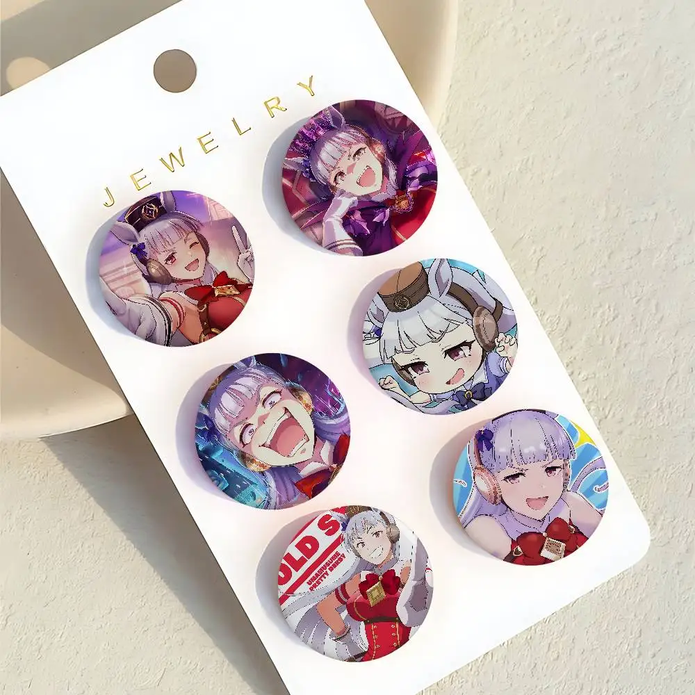 Gold Ship Anime Umamusume PrettyDerby Minimalist Exquisite Tinplate Brooches Badge Lapel Pins for Bag Practical Souvenir Gifts