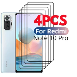 1/2/3/4PCS Full Cover Glass For Redmi Note 10 Pro Glass Xiaomi Redmi Note 10 Pro Glass 9H HD Screen Protector Redmi Note 10 Pro