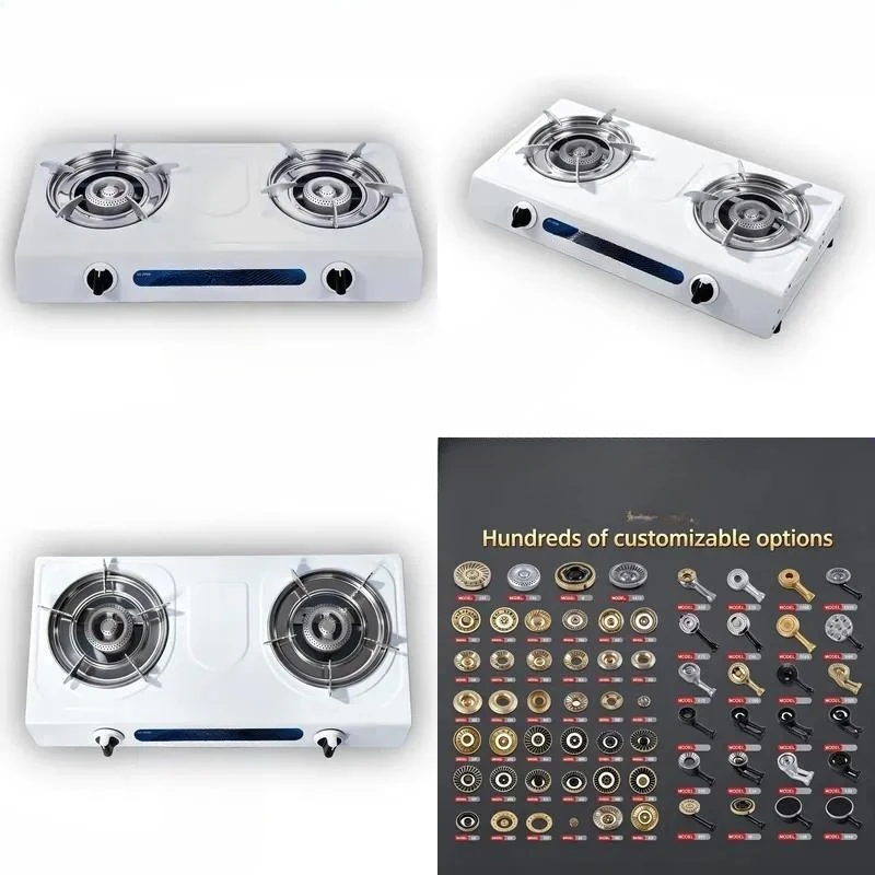 for  Stainless Steel Dual Head Gas Cooker with Electric Ignition 4.2kW Power