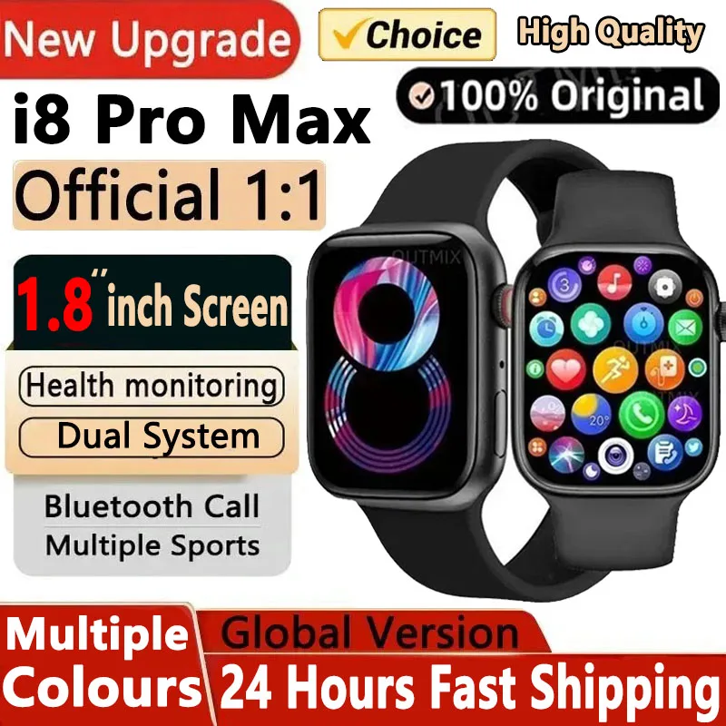 Smart Watch I8 Pro Max Answer Call Sport Fitness Tracker Custom Dial Smartwatch Men Women Gift For Apple Phone PK IWO 27 X8 T500