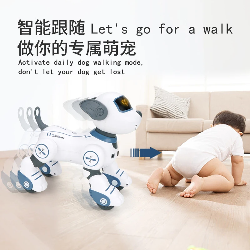 Fun Electric Singing Kids Remote Control Toys for Boys Girl Robot Dog Intelligent Sensing Machine RC Animals Children Puzzle Pet