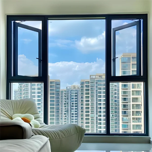 High Quality Bedroom UV Protection Window Long Lasting and Durable Manual Hinged Windows Double Layer Glass Casement Windows