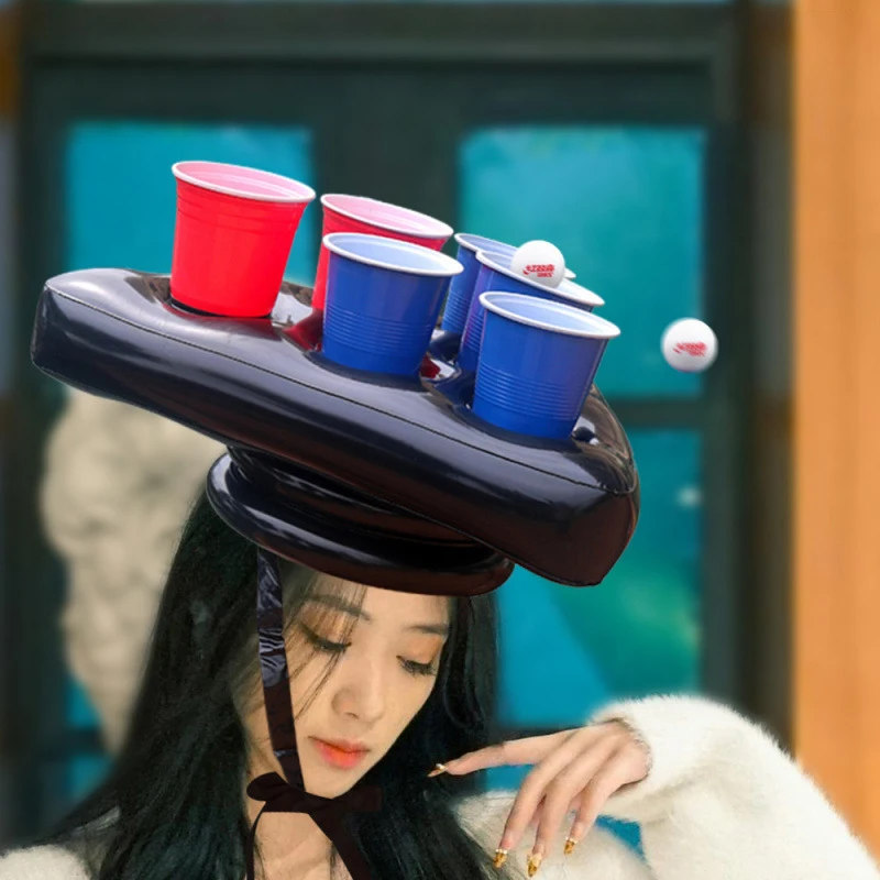 1個のインフレータブルビールリングトスゲーム - 楽しいパーティーゲーム、バービアゲームや誕生日のお祝いに最適（帽子のみ）