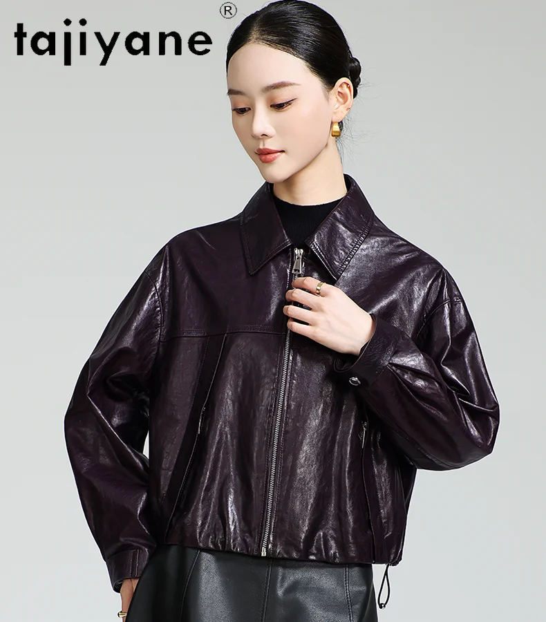 TAJIYANE 100% Sheepskin Jacket Woman Short Genuine Leather Jackets High Quality Ladies Coat 2025 New Autumn Women Clothes 여성가죽자켓
